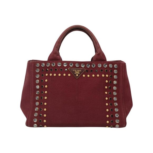 Pre Loved Prada Canapa Women Red Handbags - Picture 2 of 8